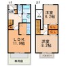 ルーエＢ 2LDKの間取り