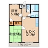 ハイツ石尾台 2LDKの間取り