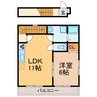 アンプルール　ブワ　ＢＬＵＭＥＮ 1LDKの間取り
