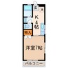 南城ハイツ 1Kの間取り