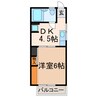 メゾン林島 1DKの間取り