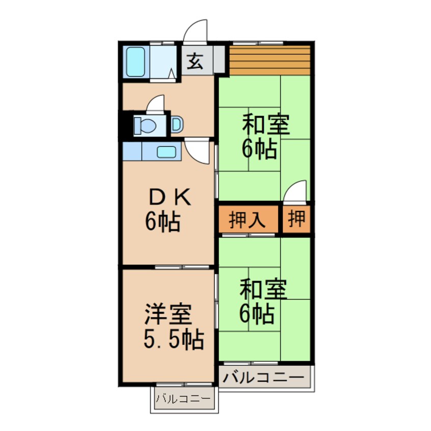 間取図 コーポ吉川