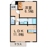 アンフォーレ 1LDKの間取り