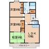 サンハイツ如意申 3LDKの間取り