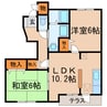 ファミーユⅠ・Ⅱ 2LDKの間取り