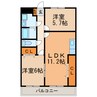 レジデンスサンパーク 2LDKの間取り