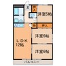 エステート朝宮 3LDKの間取り
