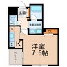 ロアール二子町 1Kの間取り