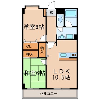 間取図 ＨＡＫＵＢＩコーポラス