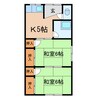 門脇借家 2Kの間取り
