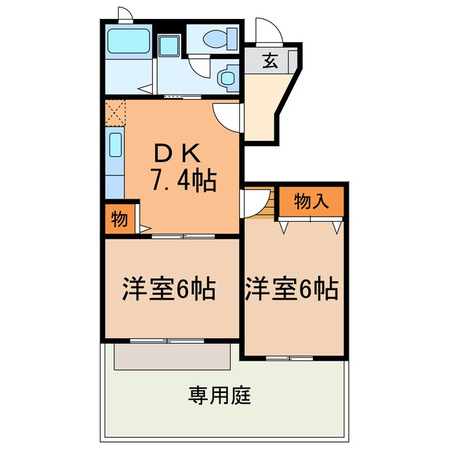 間取り図 バーシア堀ノ内Ⅱ