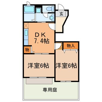 間取図 バーシア堀ノ内Ⅱ