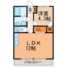 アーバンハイム上条 1LDKの間取り