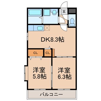 間取図 ビレッジ若草