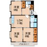 パークサイド　カワセ 3LDKの間取り