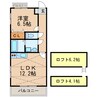 AUGUSTA 1LDKの間取り