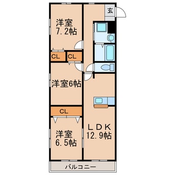間取図 プリミエール気噴