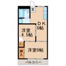 すみれハイツ 2DKの間取り