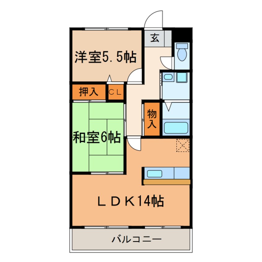 間取図 サニーヒルズ釜ヶ洞