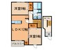 メゾンドコリーヌＢ 2LDKの間取り