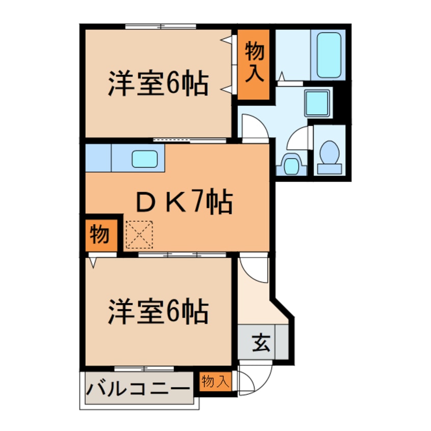 間取図 メゾンドコリーヌＢ