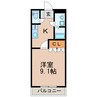 カルチェ 1Kの間取り