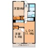 タツミ 2LDKの間取り
