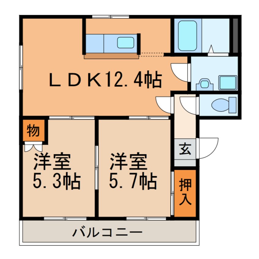 間取図 グリーンエコーB棟