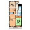レジデンス富士 2LDKの間取り