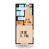 クラスト勝川 1DKの間取り