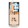 クラスト勝川 1DKの間取り
