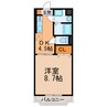 クラスト勝川 1DKの間取り
