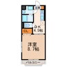クラスト勝川 1DKの間取り
