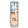 アンプルール　ブワ秀 1Kの間取り