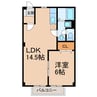 サンビラーゼ 1LDKの間取り