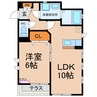 サンティール 1LDKの間取り