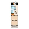 クレセール 1Kの間取り