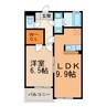 ヴェルトーレC 1LDKの間取り