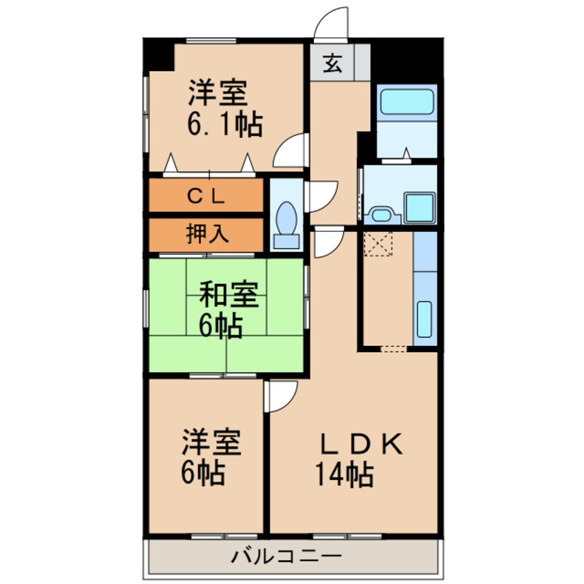 間取図 グリーンオーク