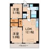 マ･メゾンコンフォールⅡ 2LDKの間取り