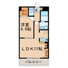 翠城Ⅰ 1LDKの間取り