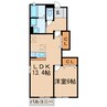 グランツアイ 1LDKの間取り