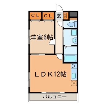 間取図 アンプルール　リーブル　プレパルク