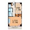 二子山キャッスル 1LDKの間取り