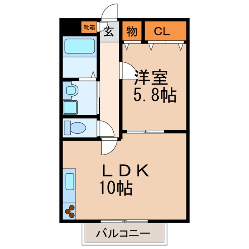 間取図 Manoir（美濃町３）