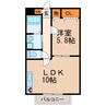 Manoir（美濃町３） 1LDKの間取り