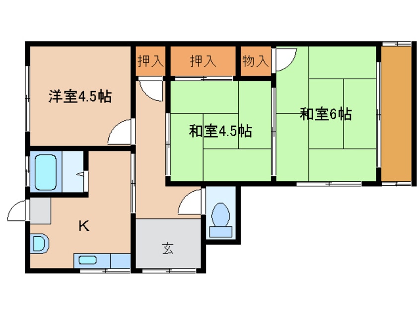 間取図 貸家（中新町1）