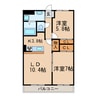 レージュ竜泉 2LDKの間取り