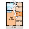 レージュ至来 2LDKの間取り