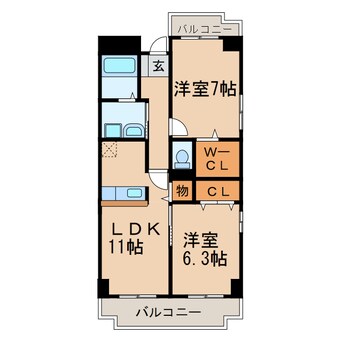 間取図 メゾン苗田